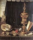 Pieter Claesz Still Life with Great Golden Goblet painting